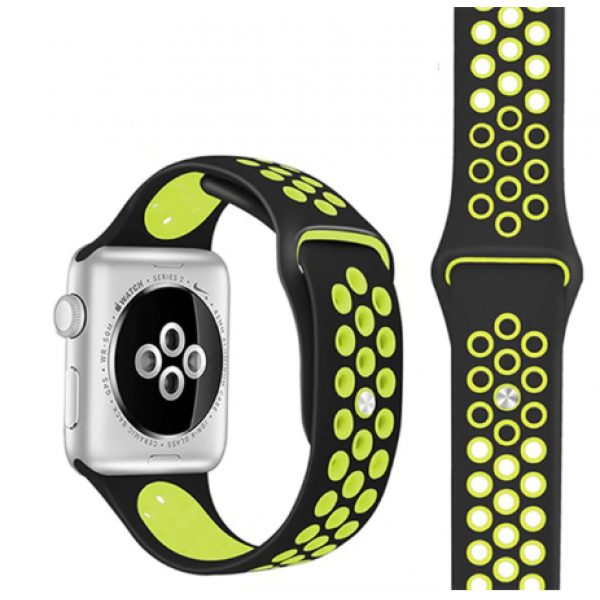 Pulseira Esportiva para Apple Watch Amarela e Preta